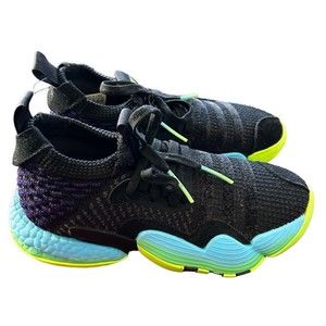 Adidas Black and Blue Sneakers with Sleek Design